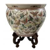 Chinese Porcelain Butterfly Fish Bowl