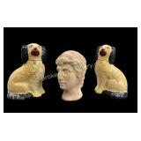 Spaniels, Bust of Man