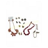 Costume Jewelry Lot With Necklaces and Pins