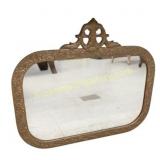 Gilt Wooden Wall Mirror with Ornate Frame