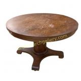 Round Wood Pedestal Dining Table