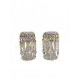 Vintage Cut Glass Mantel Lustres