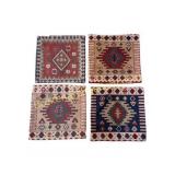 4 Vintage Southwest Style Kilim Pillow Covers