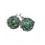 10" Green Glass Fishing Floats