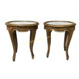 Pair Vintage French Provincial Side Tables