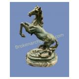 Cast Metal Figure, Rearing Horse