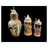 Three German Beer Steins, Pitcher