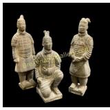 Three Replica Terra Cotta Warriors