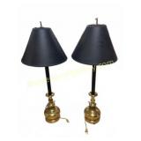 Brass Table Lamps, 6x36