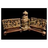 Three Asian Carved Elements