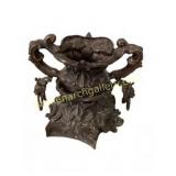 12ï¿½ Ornate Cast Metal Decorative Urn