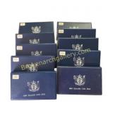 10 Vintage New Zealand Proof Coin Sets