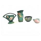 4 Pcs Roseville Art Pottery
