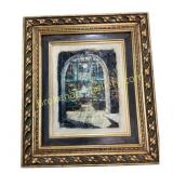 Framed Oil Painting With Archway View