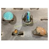 Sterling And Gemstone Rings