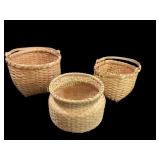 Three Split Oak Baskets