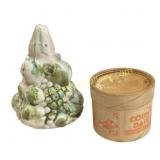 Country Dairy Container and Ceramic Figurine