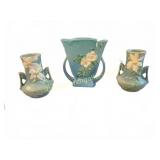 Roseville Pottery Clematis 3-Piece Set
