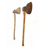 Broad Axes with Wooden Handles