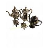 Silver-Plated Tea Set with 11" Teapot