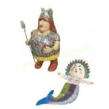 Handcrafted Viking and Mermaid Figurines
