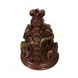 Ornate Carved Wood Corner Shelf
