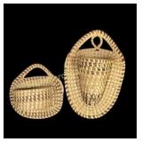 Two Gullah Sweet Grass Baskets