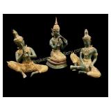 Cast Bronze Thai  Musicians