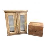 Wooden Display Cabinet with Storage Box