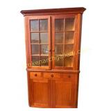 Custom Made Cherry Corner Cupboard