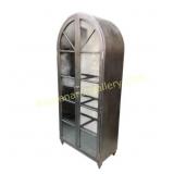 Wood and Glass Arched Display Cabinet