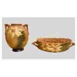 Roseville Art Pottery Vase & Console Bowl