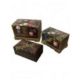 Three Decorative Storage Boxes