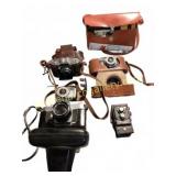 Vintage Camera Lot with Cases and Accessories