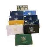 10 Vintage New Zealand Proof Coin Sets