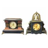 Ornate Mantel Clocks, Mixed Materials