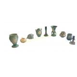 Collection of 9 Roseville & Hull Art Pottery