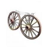 Wooden Wagon Wheels with Metal Bands