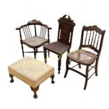 Chairs and Ottoman Lot