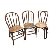 ThreeWooden Dining Chairs