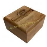 Wooden Box with Removable Lid