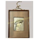 Framed Art of Chokin Ukioy-e Style Plaque