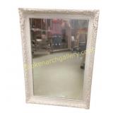 White Ornate Framed Wall Mirror