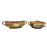 2 Roseville Art Pottery Console Bowls