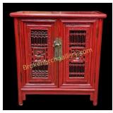 Vintage Chinese Red Lacquered Cabinet