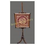 Victorian Style Needlepoint Fireplace Screen