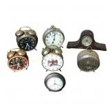 Seven Vintage Alarm Clocks