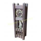 Wooden Mission Pendulum Clock with Rustic Design