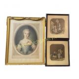 S. Arlent Edwards Mezzotint & Paper Tole Diroamas