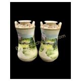 Pair Nippon Porcelain Vases